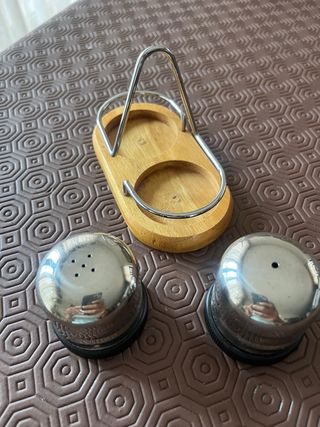 Conjunto Utensílios Cozinha Metal Madeira