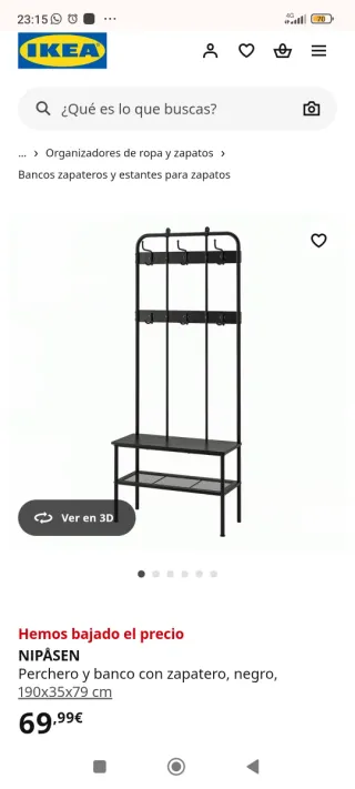 Appendiabiti e scarpiera IKEA NIPASEN