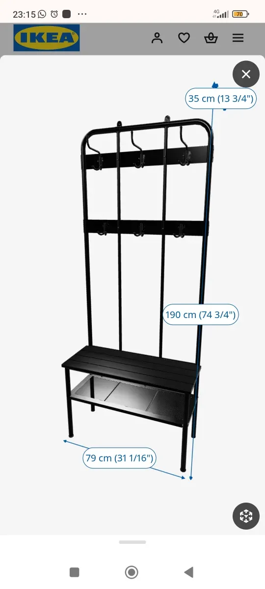 PERCHERO ZAPATERO BANCO IKEA NIPASEN