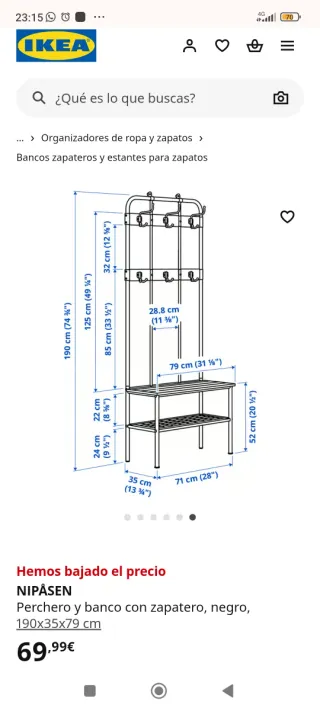 Appendiabiti e scarpiera IKEA NIPASEN