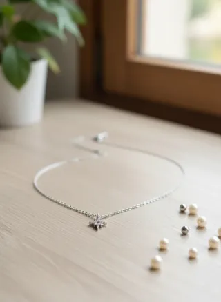 Collar estrella  plateado