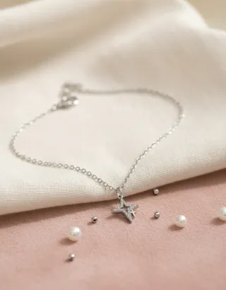 Collar estrella  plateado