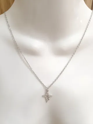 Collar estrella  plateado