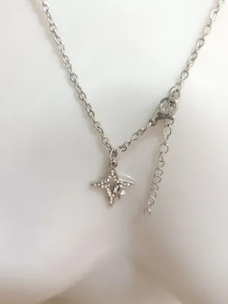 Collar estrella  plateado