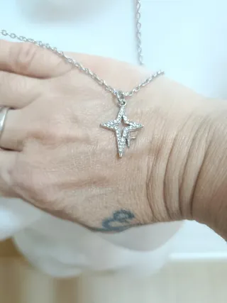 Collar estrella  plateado
