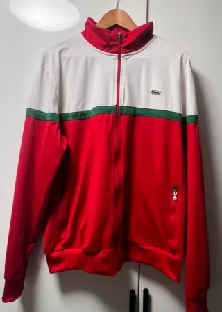 Chaqueta Lacoste Hombre Roja y Blanca