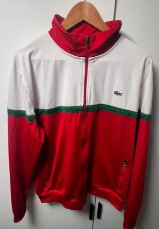 Chaqueta Lacoste Hombre Roja y Blanca