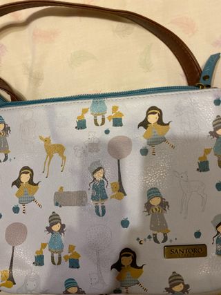 Bolso Gorjuss niña gris con correa marrón