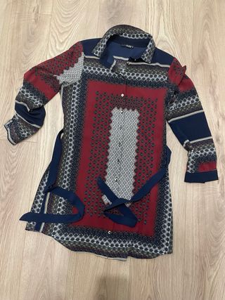 Vestido camisero estampado Quiz