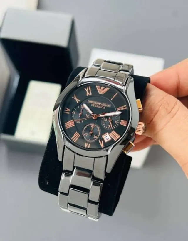 Reloj Emporio Armani Cerámica Negro/Oro