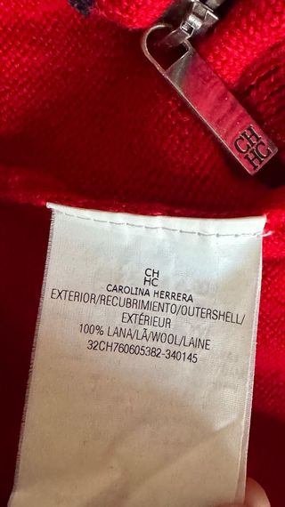 CAROLINA HERRERA CH JERSEY HOMBRE ROJO M