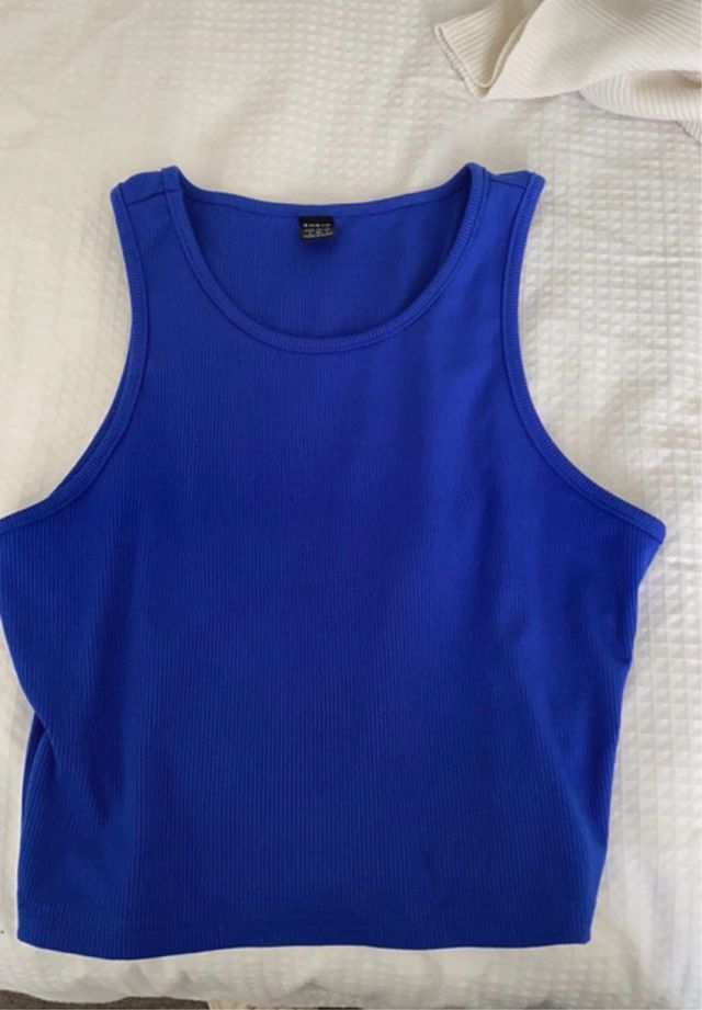 Top SHEIN azul eléctrico talla única