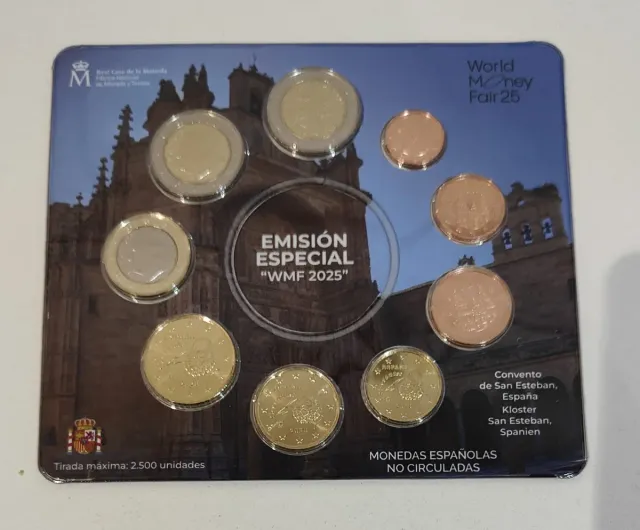 SERIE DE EURO BU FDC ESPAÑA 2025 + 2€ CONMEM SALAM