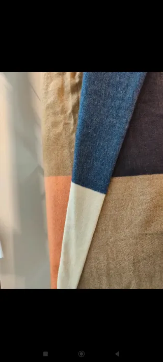 Bufanda de Cachemira Cuadros Multicolor