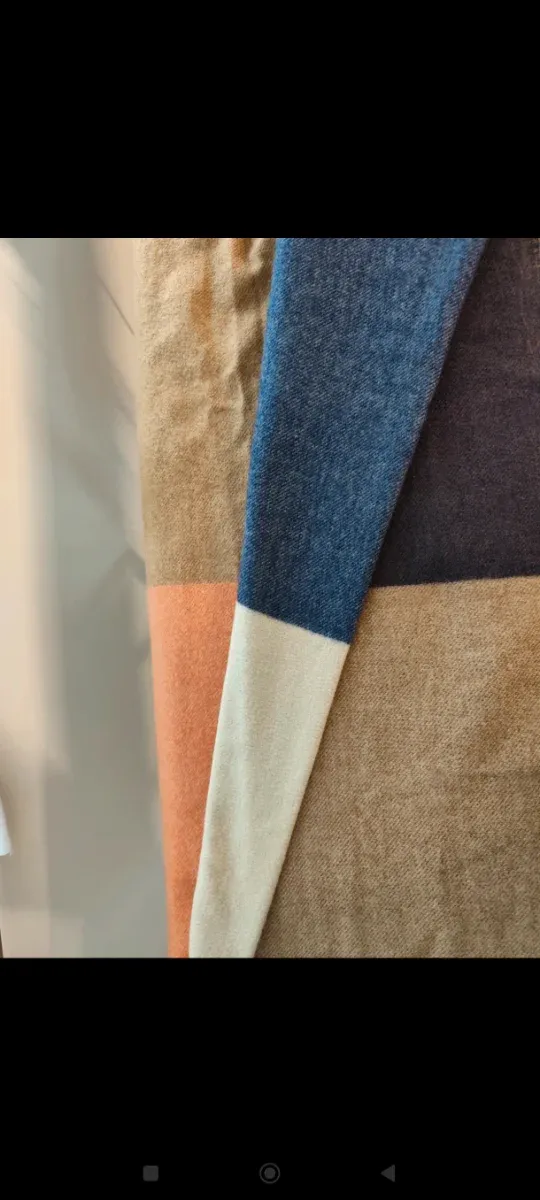 Bufanda de Cachemira Cuadros Multicolor