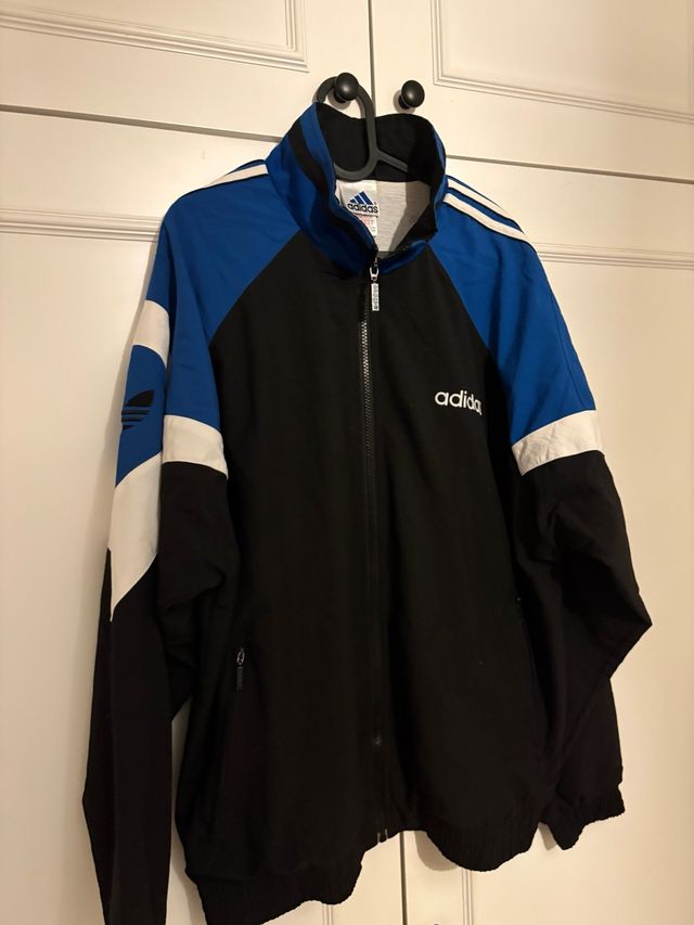 Chaqueta Adidas Negra y Azul Talla XL