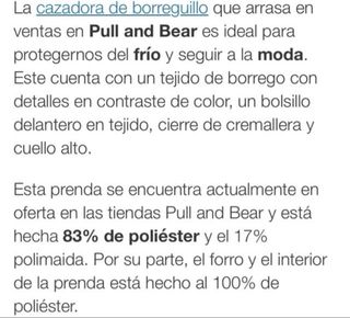 Cazadora oversize borrego de P&B