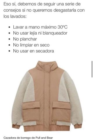 Cazadora oversize borrego de P&B