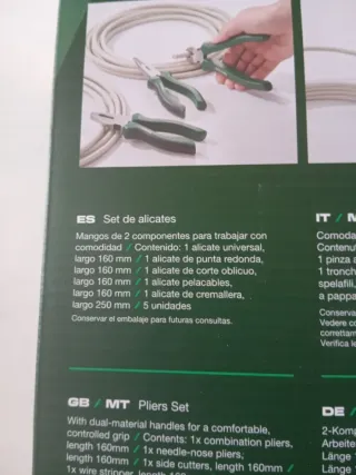 Set de 5 alicates Parkside 5 unidades