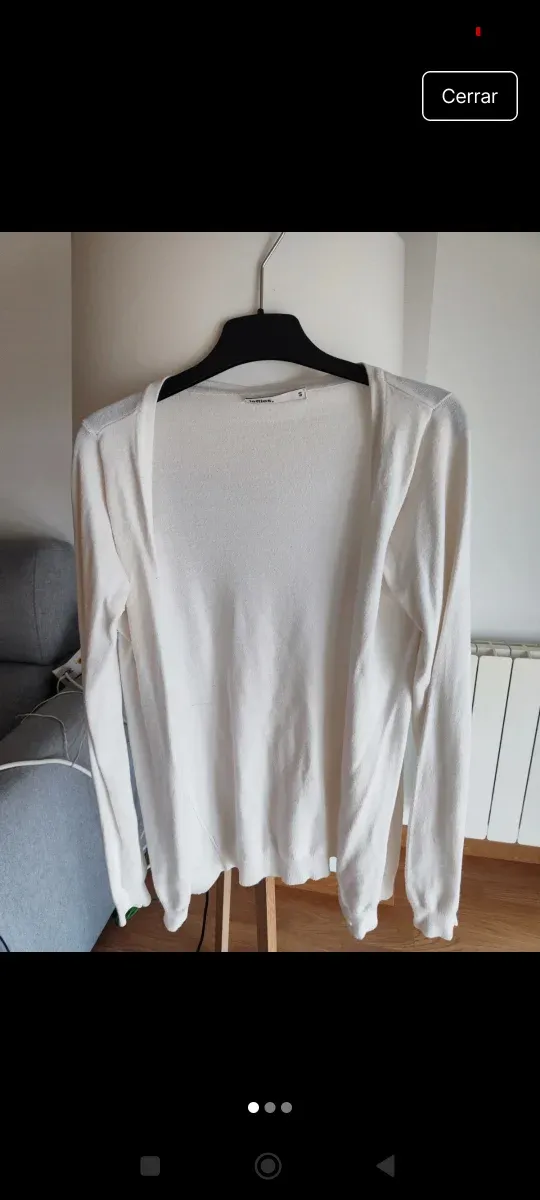 Chaqueta blanca de punto