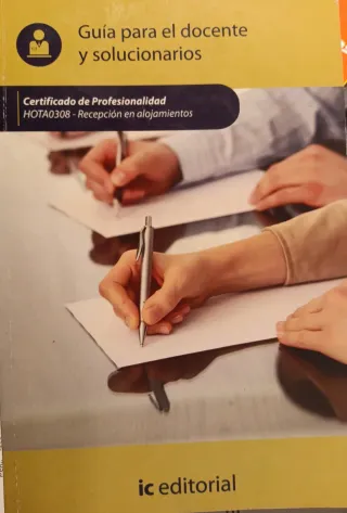 Recepción en alojamientos : guía para el docent...