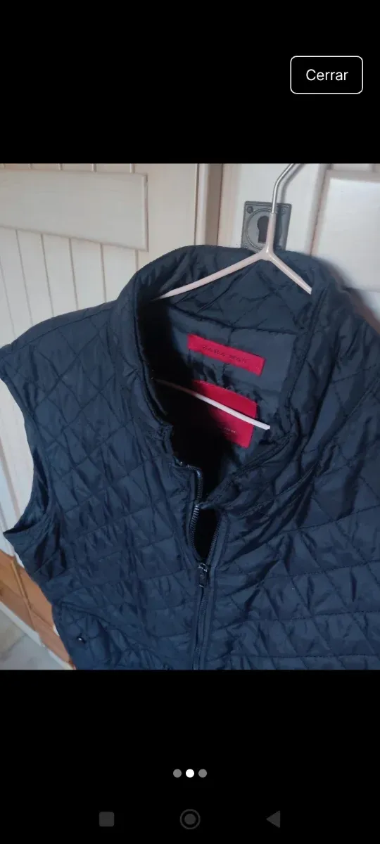 Chaleco acolchado hombre negro