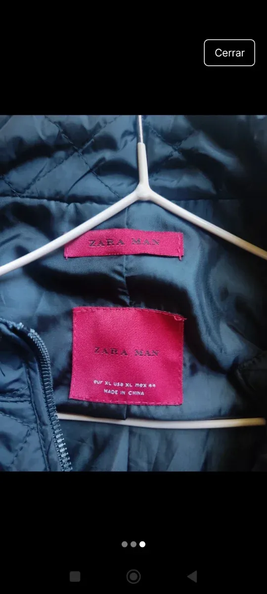 Chaleco acolchado hombre negro