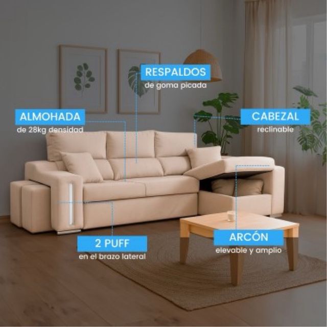 Chaiselongue Beige A estrenar