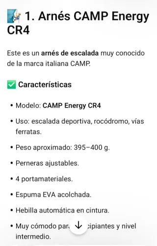 Pack deporte: casco, bastones, arnés, aletas