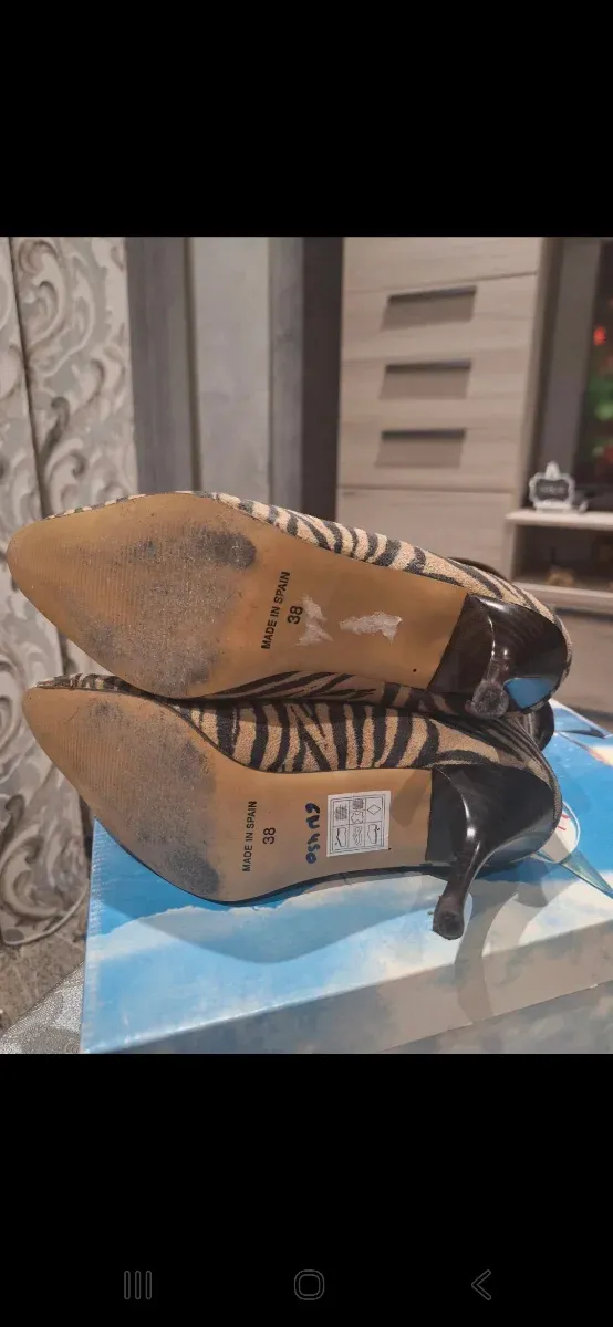 Botines Cebra Marrón y Negro Talla 38