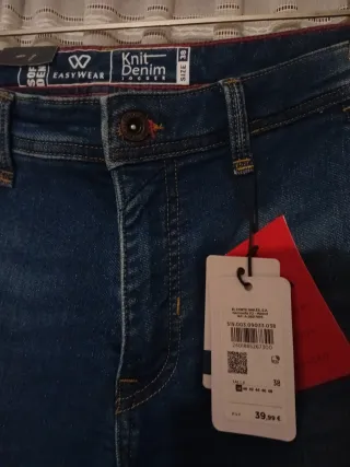 Pantalón vaquero elástico cargo