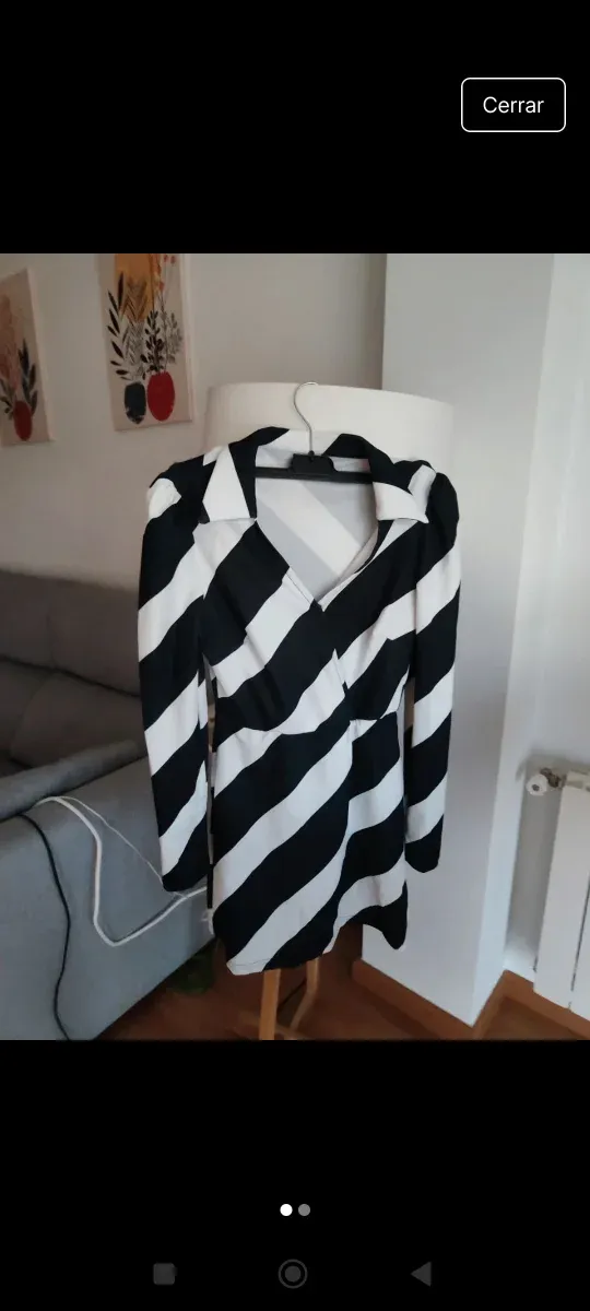 Vestido rayas blanco y negro