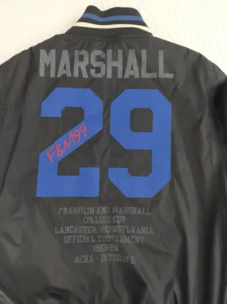 Chaqueta Bomber Franklin Marshall Negra y Azul