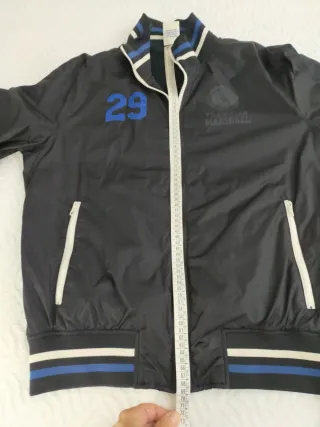 Chaqueta Bomber Franklin Marshall Negra y Azul