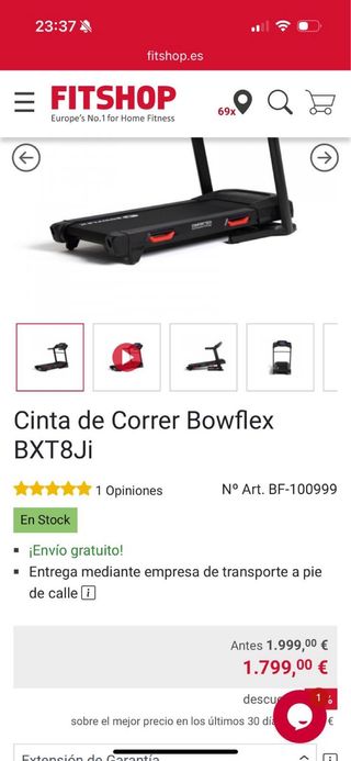 Cinta de Correr Profesional Bowflex