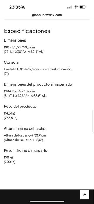 Cinta de Correr Profesional Bowflex