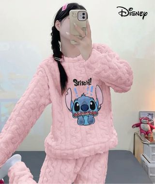 Pijama Stitch Disney Rosa,Azul Talla S,M,L,XL
