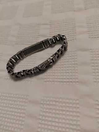 Pulsera de Acero con Diseño Grabado