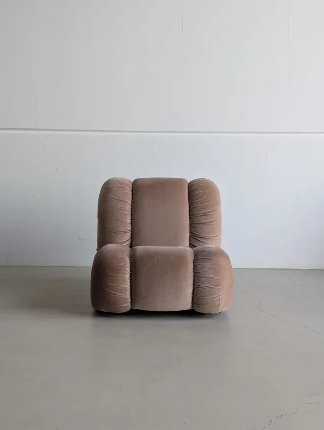 Sillón vintage terciopelo años 60