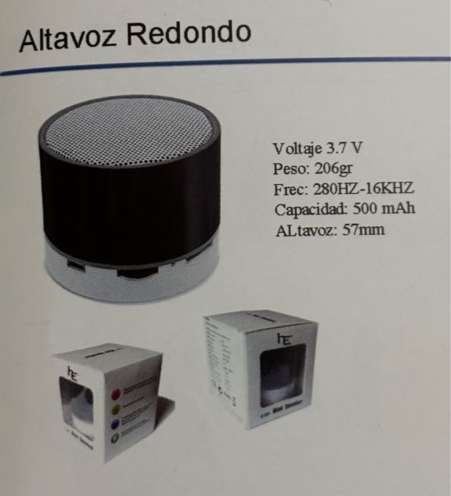 Altavoz Redondo HE Negro