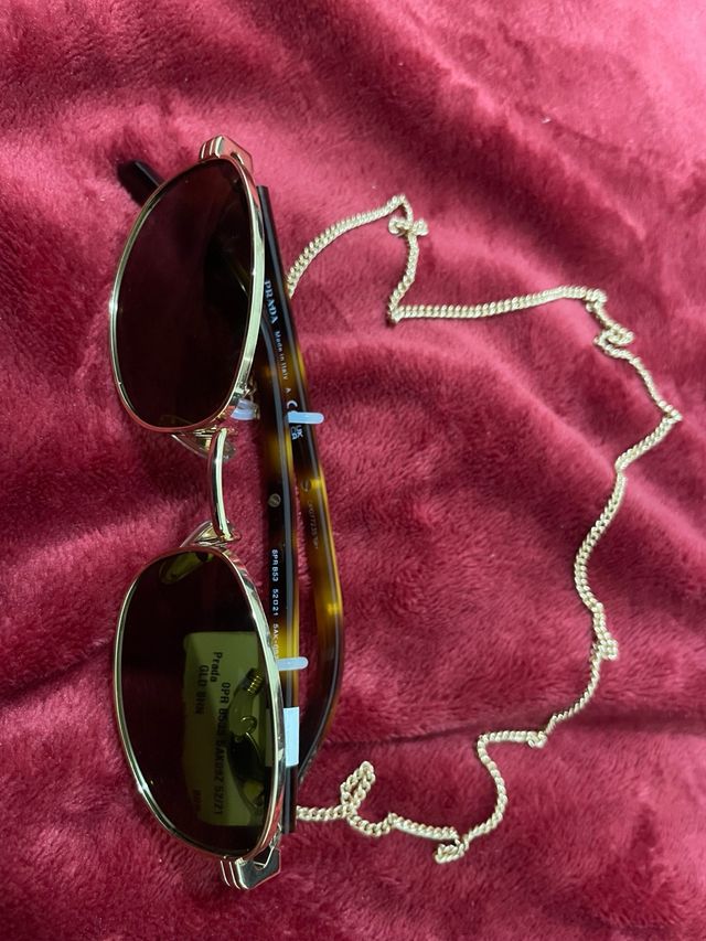 Gafas de sol Prada SPRB53 doradas y marrones