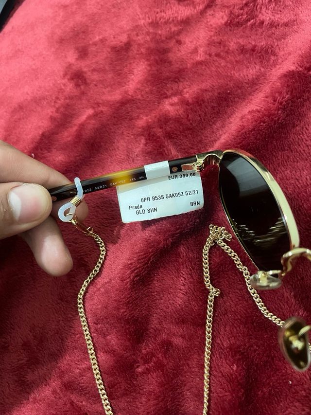 Gafas de sol Prada SPRB53 doradas y marrones