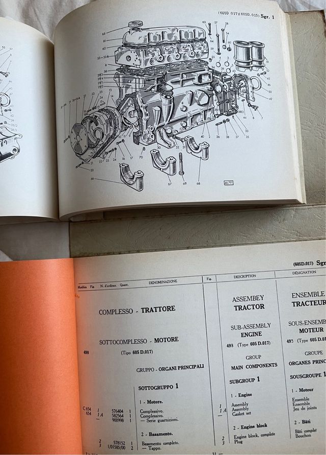 Catalogo Ricambi Fiat Trattori 312 R