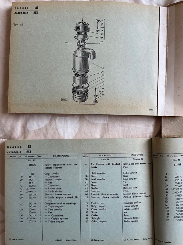 Catalogo Ricambi Fiat Trattori 312 R
