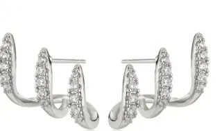 Pendientes de plata con diamantes