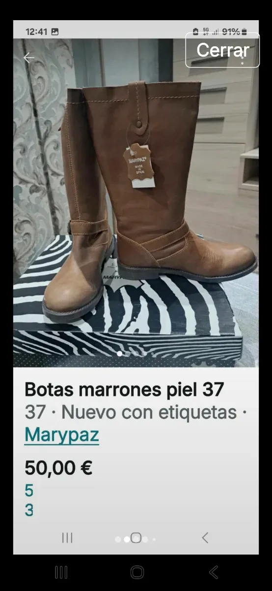 Botas de piel MARYPAZ marrones