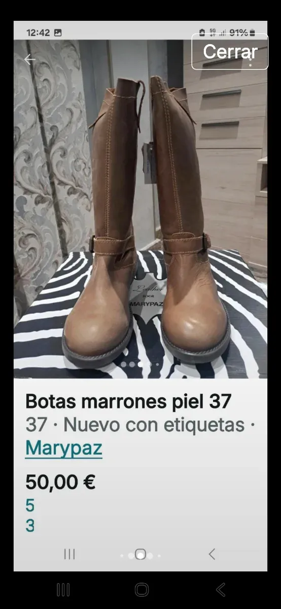 Botas de piel MARYPAZ marrones