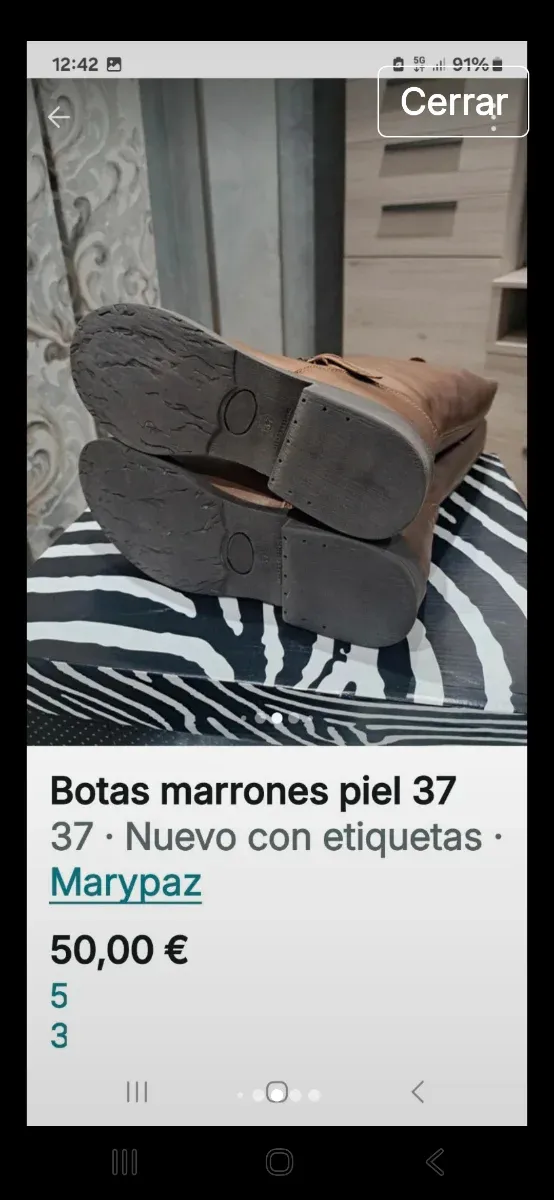 Botas de piel MARYPAZ marrones