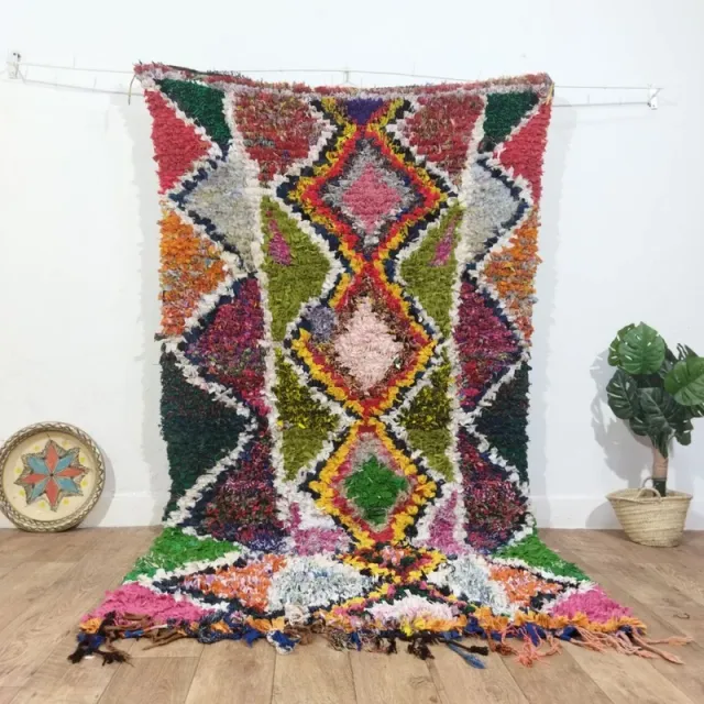 Alfombra multicolor de tela