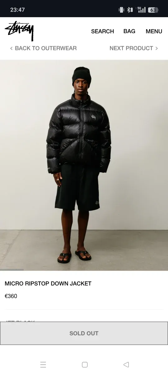 Chaqueta Stussy Micro Ripstop Down